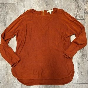 Burnt orange light weight Michael Kors sweater, size xl